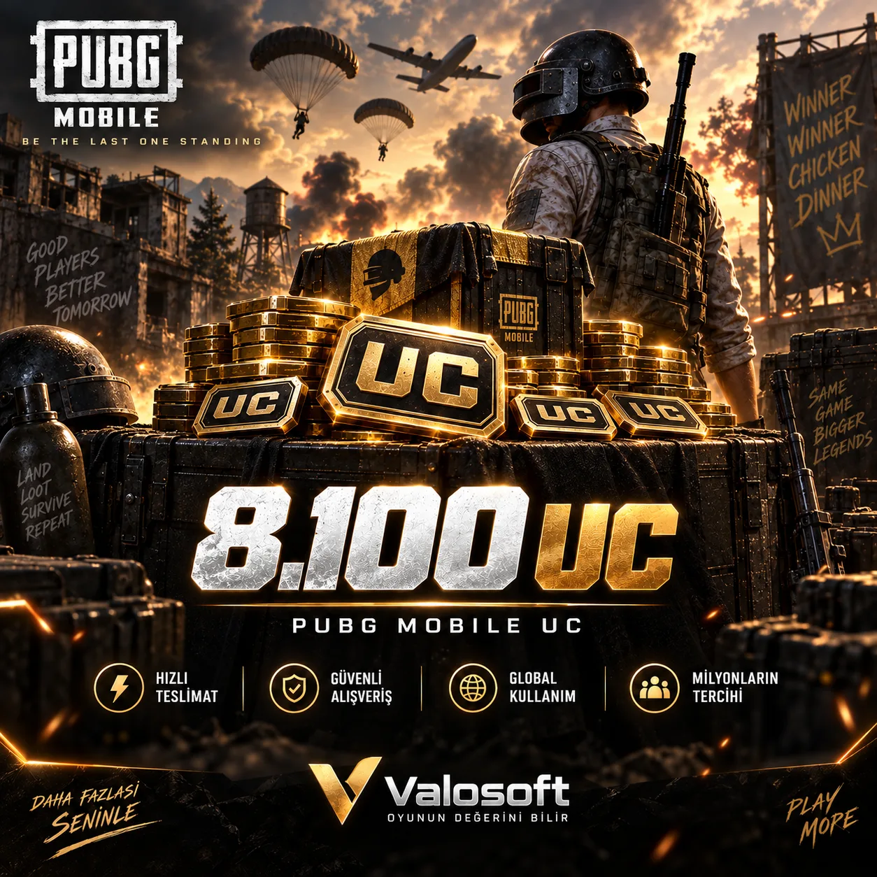 PUBG Mobile 8100 UC