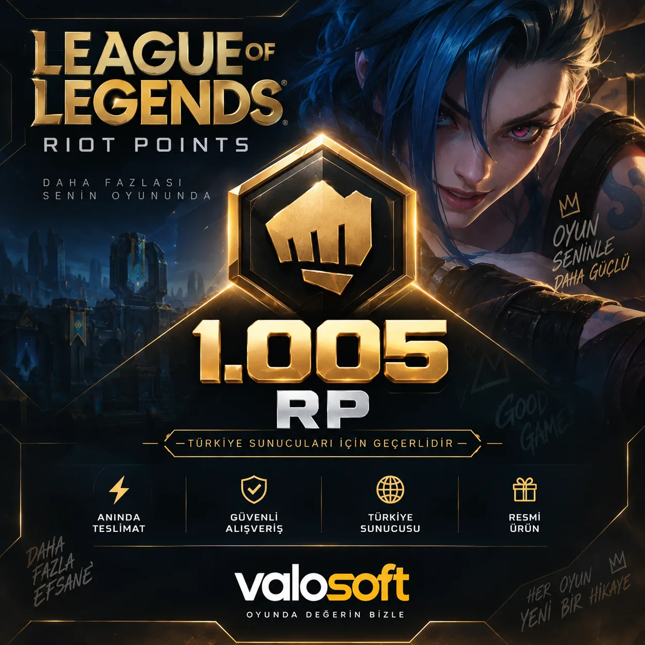 League of Legends 1005 RP