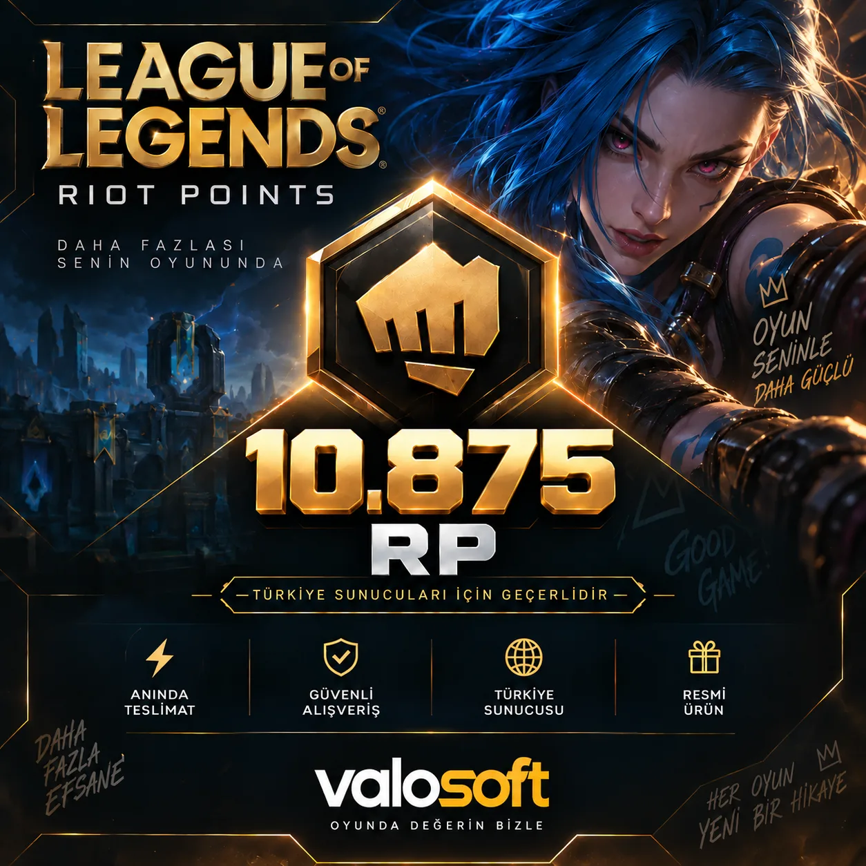 League of Legends 10875 RP