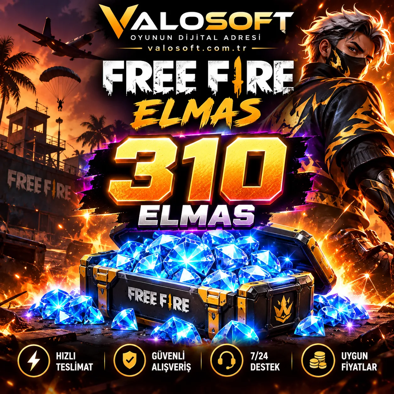 Free Fire 310 Elmas – FF Diamond